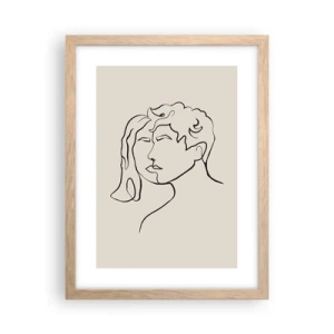 Affiche dans un chêne clair - Poster - Et l'unité est apparue - 30x40 cm