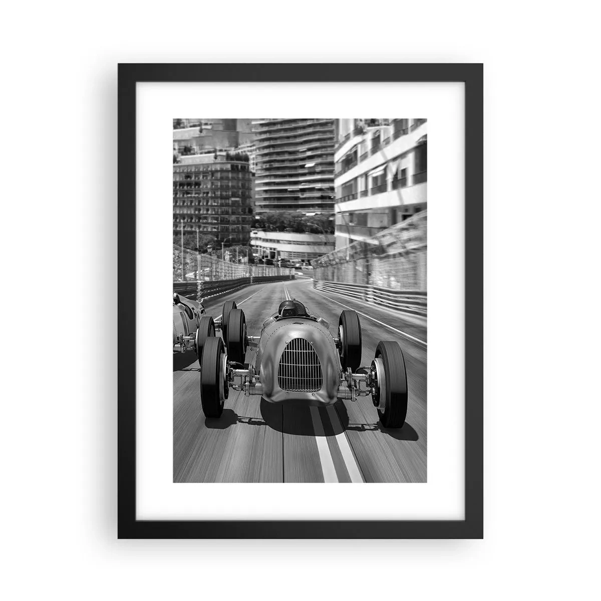 Affiche dans un cadre noir - Poster - Il y a longtemps à Monté Carlo - 30x40 cm