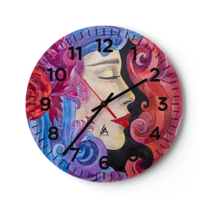 Horloge murale - Pendule murale - L'Art Nouveau est toujours vivant - 30x30 cm