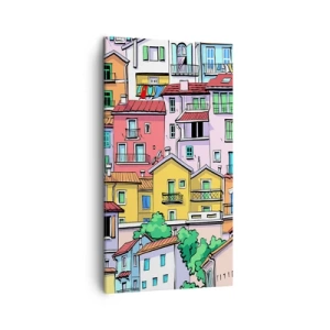 Impression sur toile - Image sur toile - Ville joyeuse - 45x80 cm