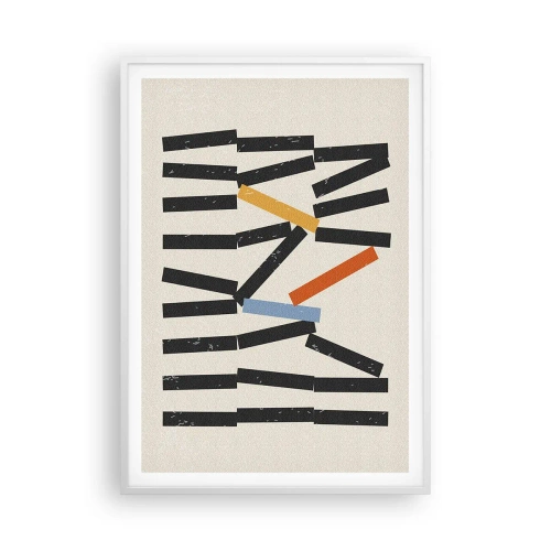 Affiche dans un cadre blanc - Poster - Dominos – composition - 70x100 cm