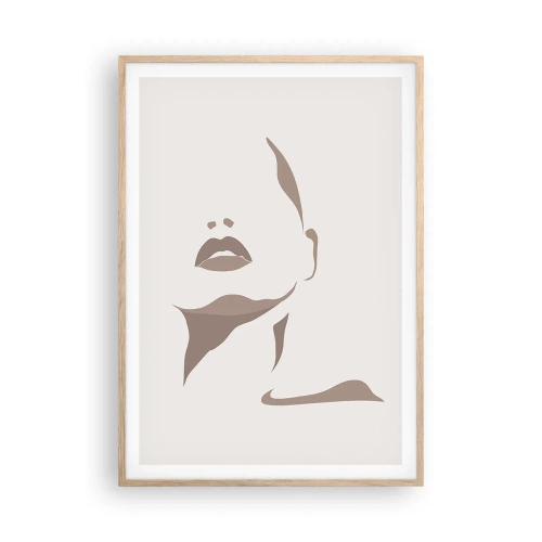 Affiche dans un chêne clair - Poster - Fait de lumière et d'ombre - 70x100 cm