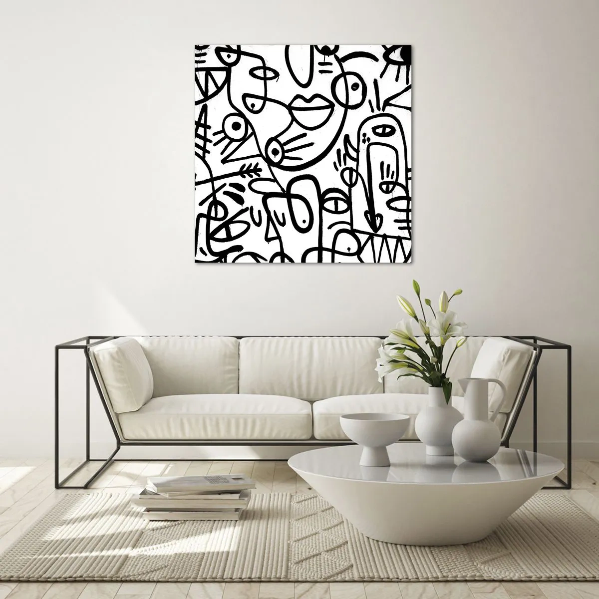 Impression sur verre - Image sur verre - Visages et mirages - 70x70 cm