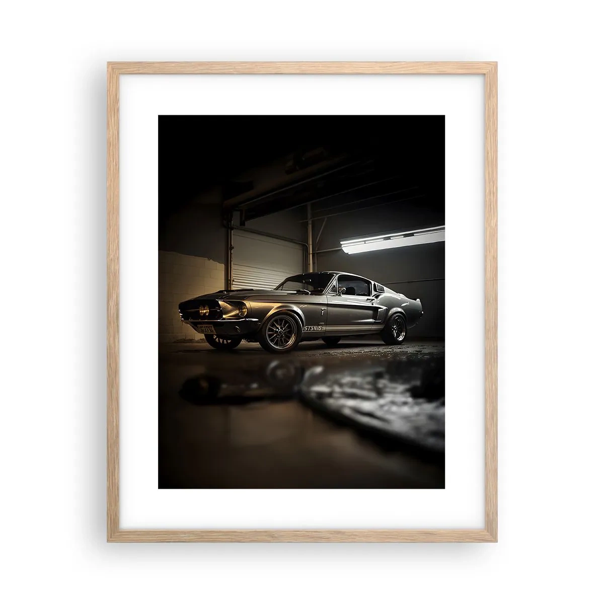 Affiche dans un chêne clair - Poster - Retour dans le passé - 40x50 cm