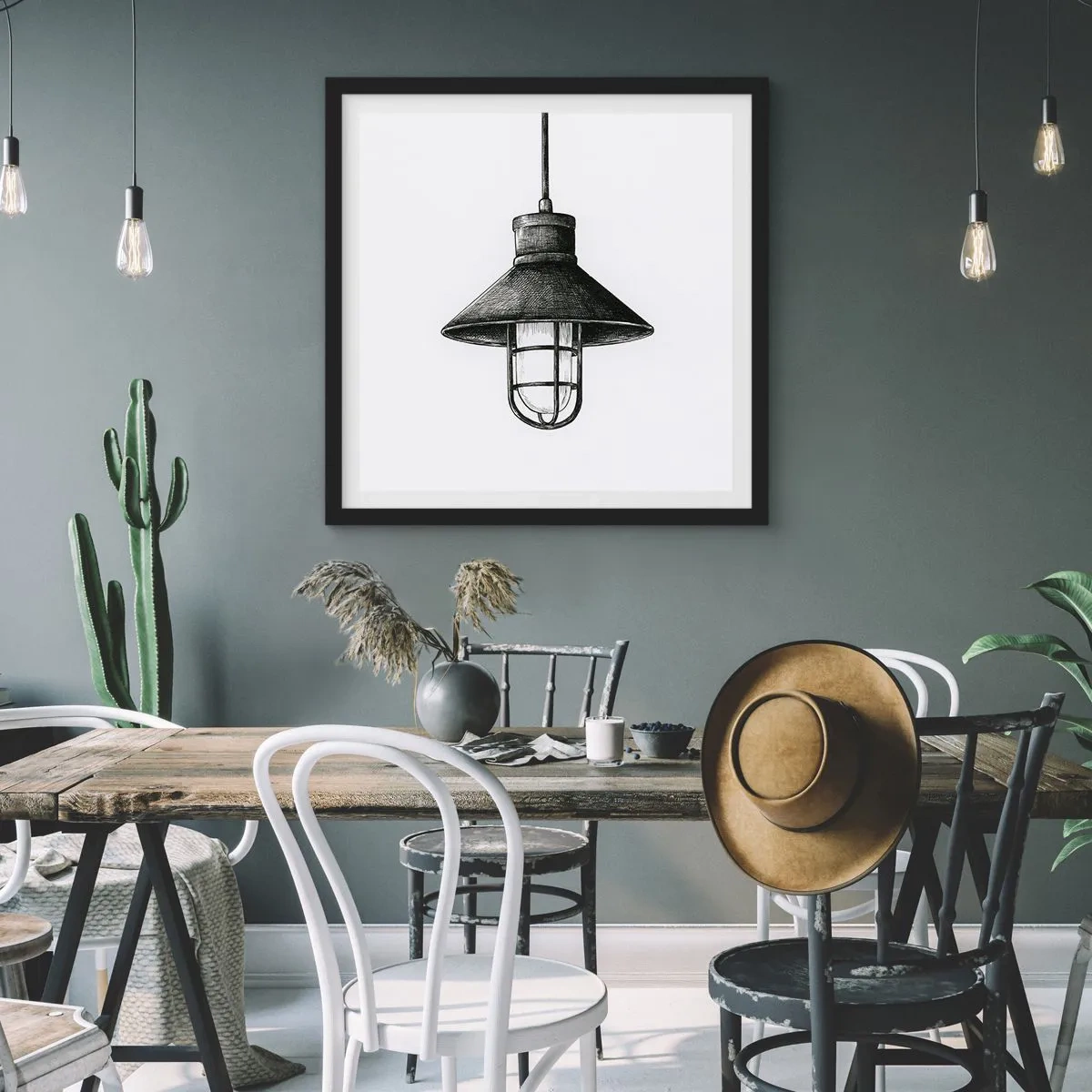 Affiche dans un cadre noir - Poster - Comme il y a des années… - 60x60 cm