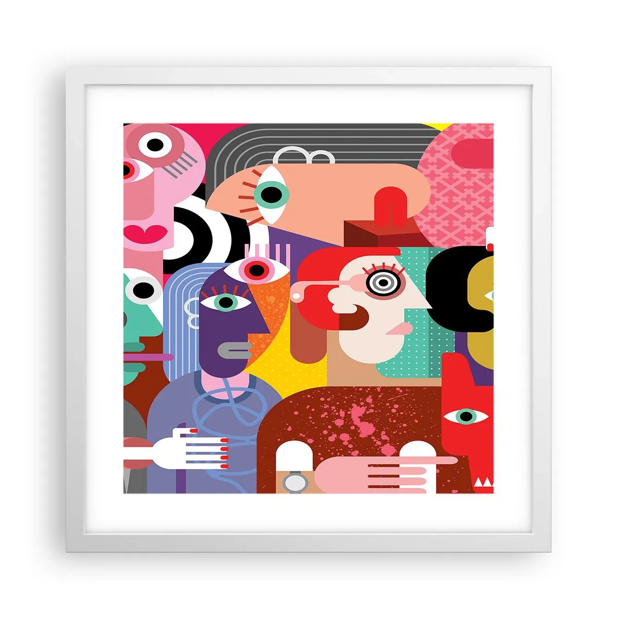 Affiche dans un cadre blanc - Poster - Nous par M. Picasso - 40x40 cm