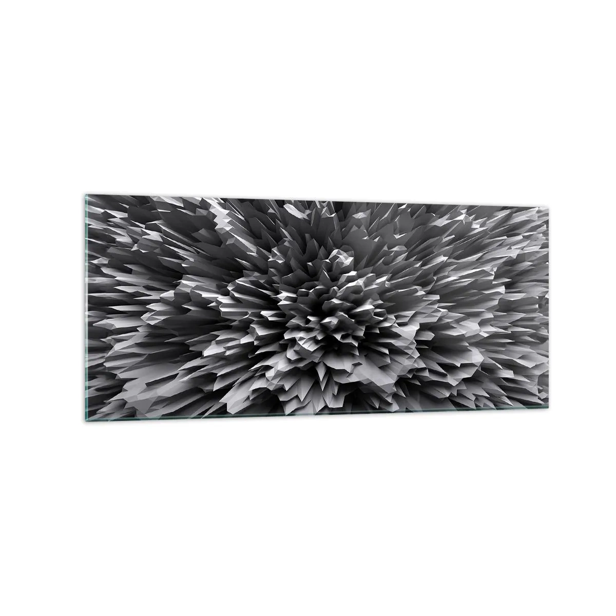 Impression sur verre - Image sur verre - Structure abstraite en nuances de gris - 120x50cm - Ça ne peut pas être plus dur que ça - Décoration murale moderne pour le salon et la chambre ARTTOR