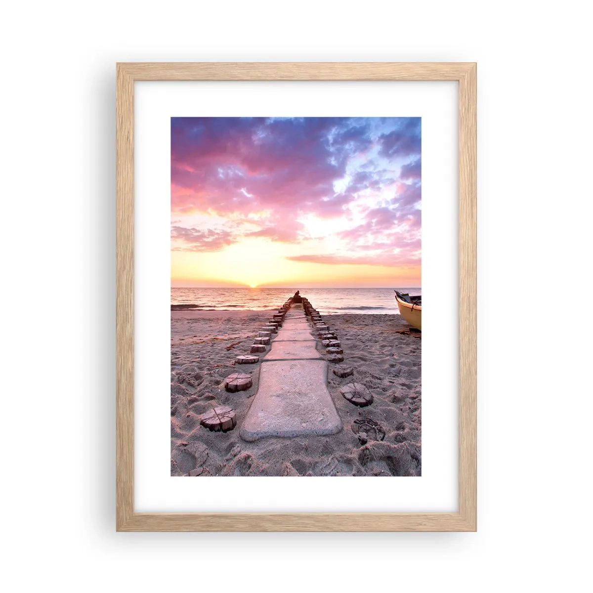 Affiche dans un chêne clair - Poster - Moment d'expérience profonde - 30x40 cm