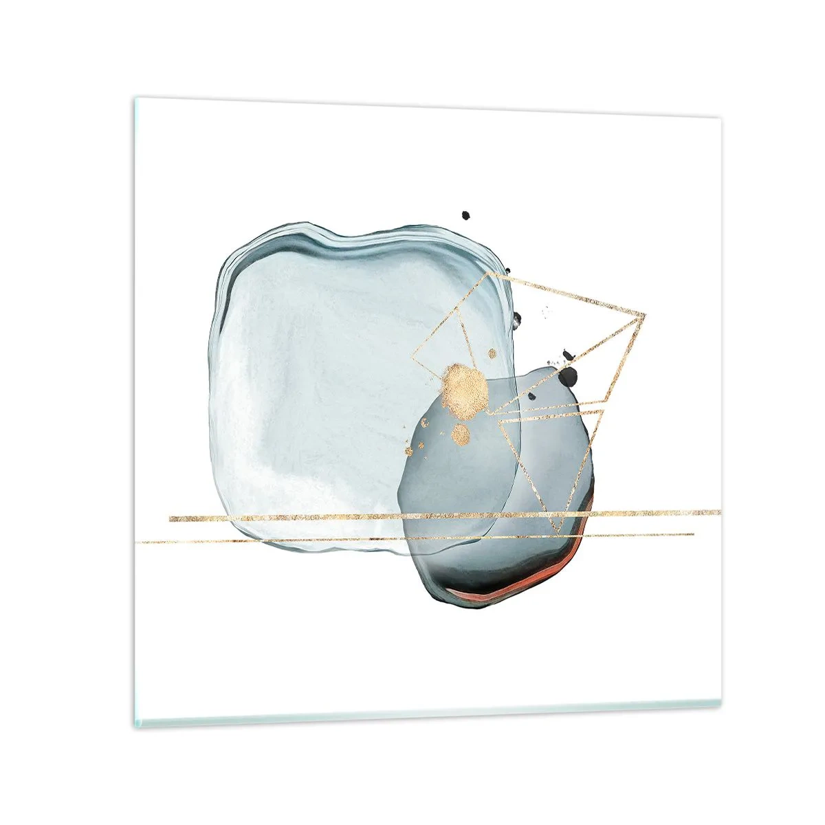 Impression sur verre - Image sur verre - Etude des gouttes - 40x40 cm