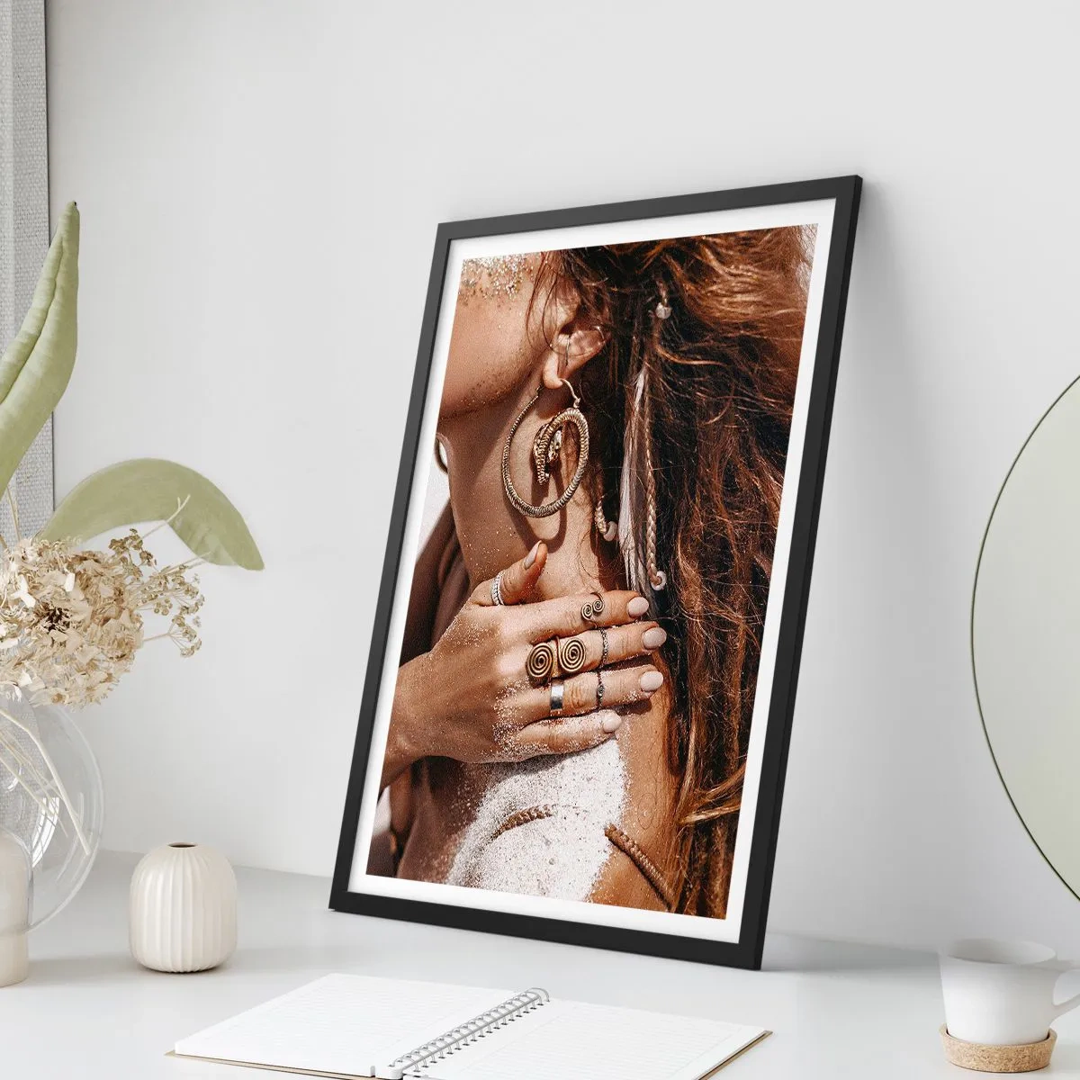 Affiche dans un cadre noir - Poster - Reine des plages sauvages - 40x50 cm