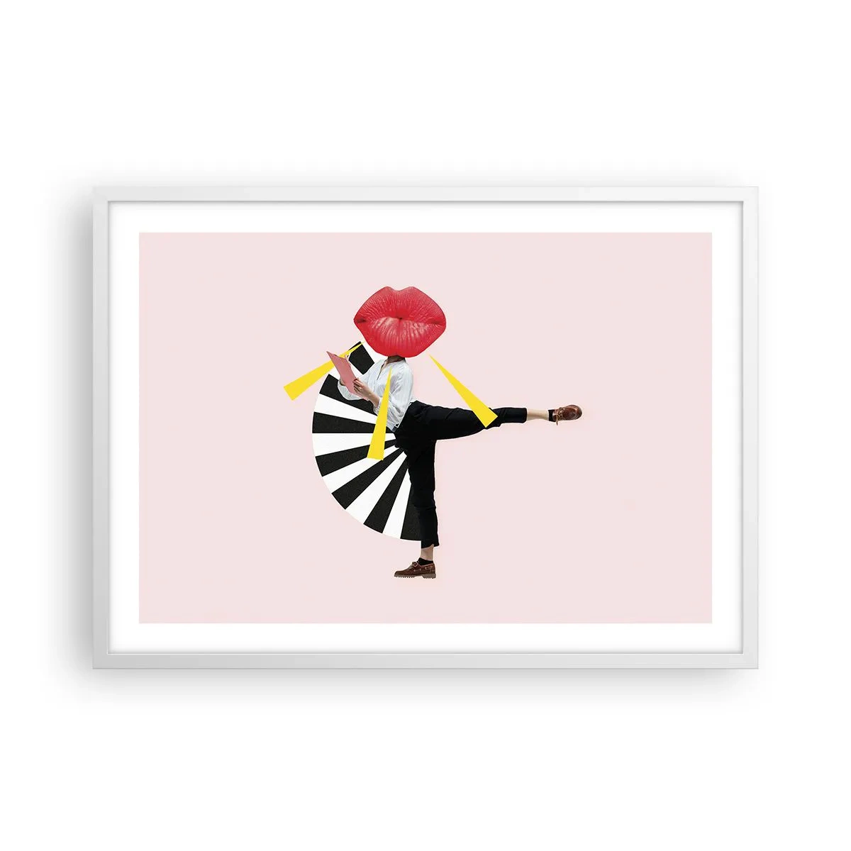 Affiche dans un cadre blanc - Poster - Pop-art surréaliste - 70x50 cm