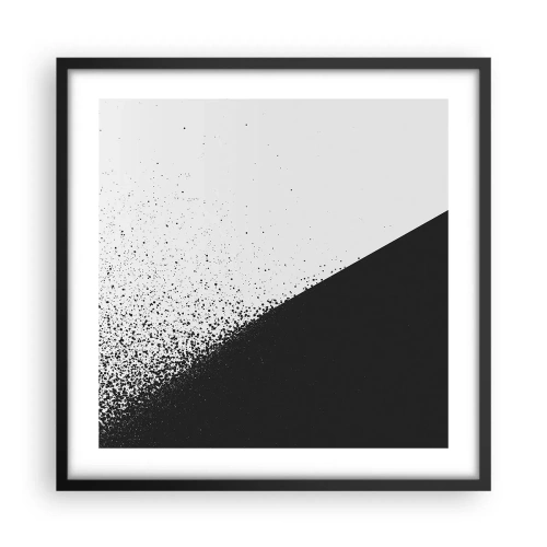 Affiche dans un cadre noir - Poster - De plus en plus vite, de plus en plus - 50x50 cm