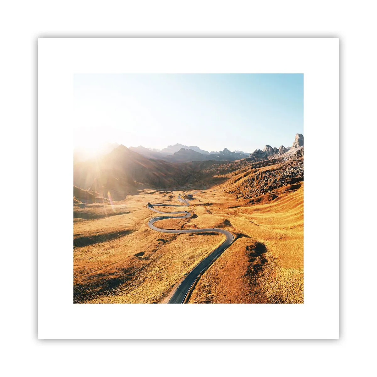 Affiche - Poster - Dans une vallée dorée - 30x30 cm