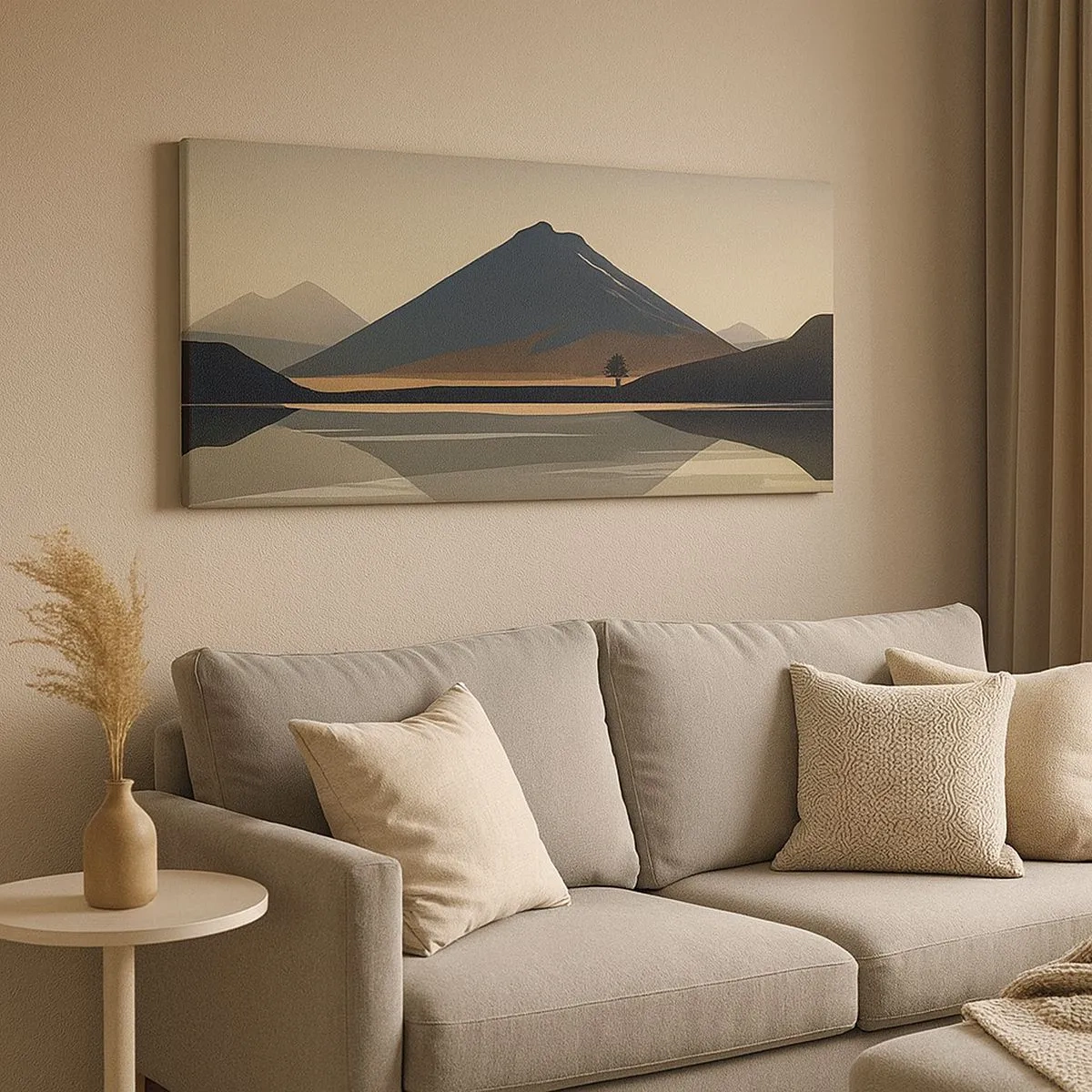 Impression sur toile - Image sur toile - Reflet de miroir - 100x40 cm