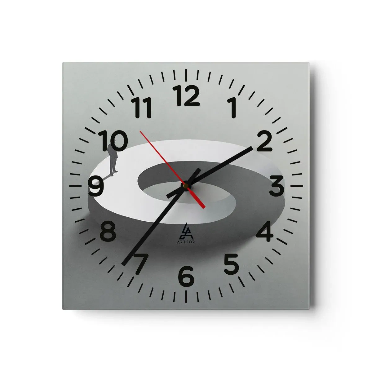 Horloge murale - Pendule murale - Et sois intelligent ici - 40x40 cm