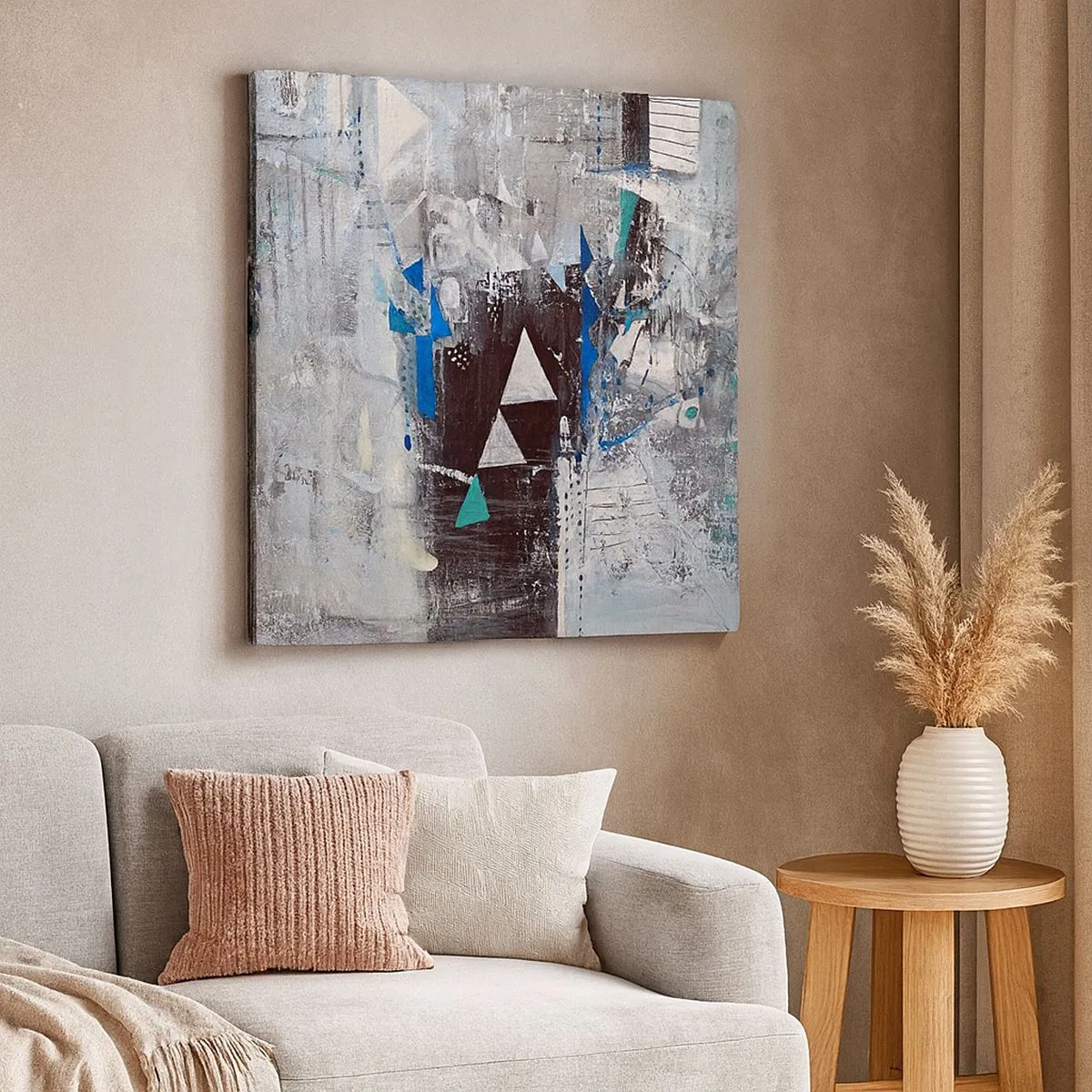 Impression sur toile - Image sur toile - Ordre prioritaire des triangles - 30x30 cm