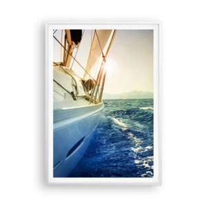 Affiche dans un cadre blanc - Poster - Suite à l'aventure - 70x100 cm