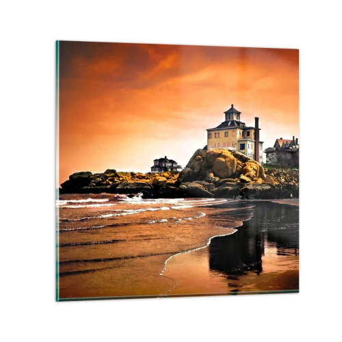 Impression sur verre - Image sur verre - L'élégance de la côte ouest - 70x70 cm