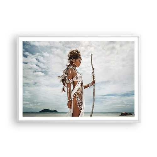 Affiche dans un cadre blanc - Poster - Reine des tropiques - 100x70 cm