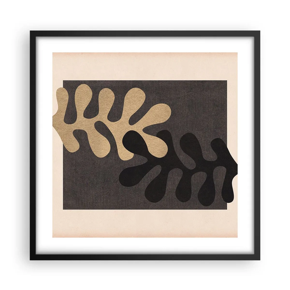 Affiche dans un cadre noir - Poster - Absence et complément - 50x50 cm