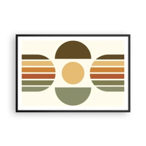 Affiche dans un cadre noir - Poster - Dans les coulaurs de la terre - 91x61 cm