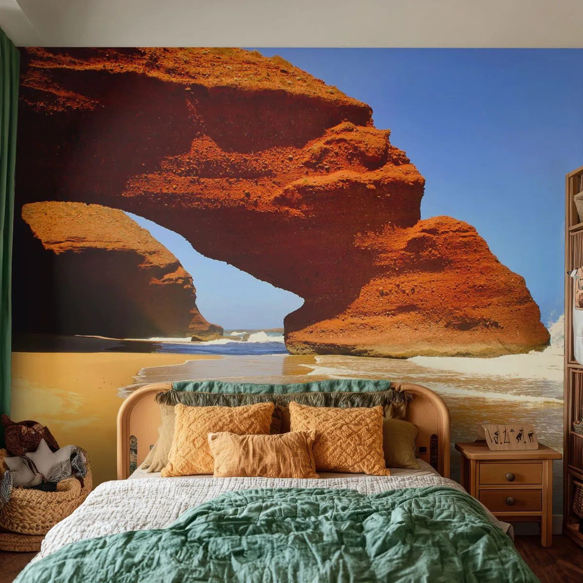 Papier Peint Autocollant Deluxe Sticker - L'eau et le vent depuis des milliers d'années - Paysage, Maroc, Océan - 150x105 cm