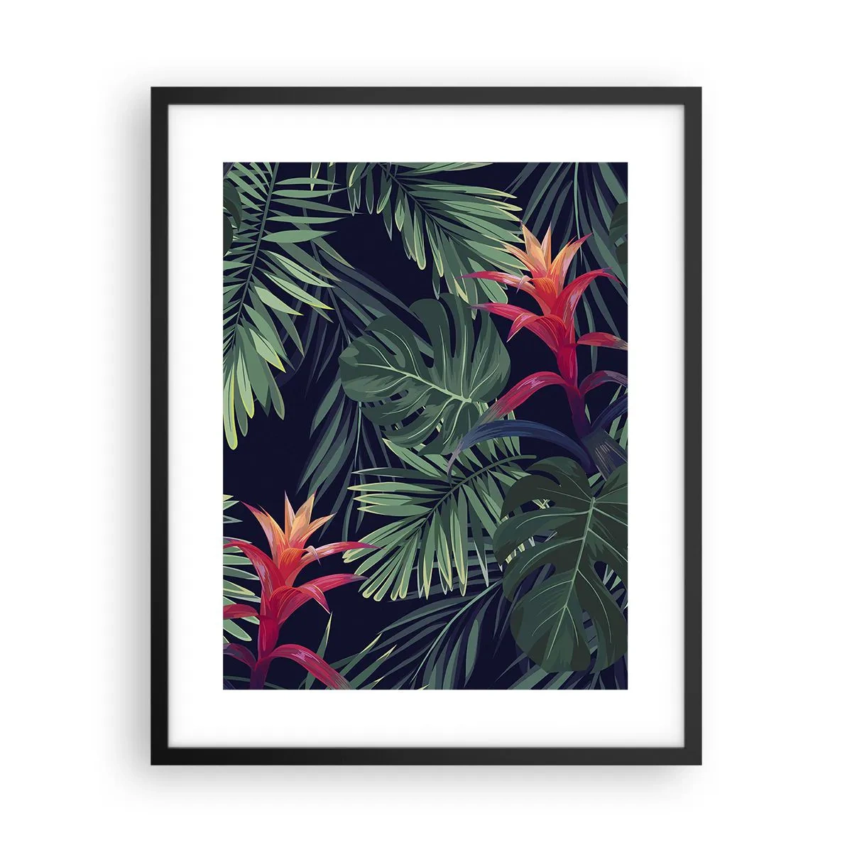 Affiche dans un cadre noir - Poster - immergé dans la nature - 40x50 cm