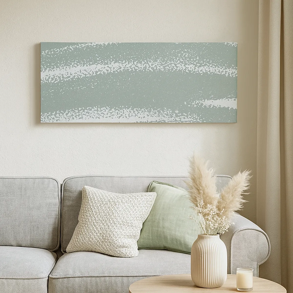 Impression sur toile - Image sur toile - Abstraction dans un climat hivernal - 30x30 cm