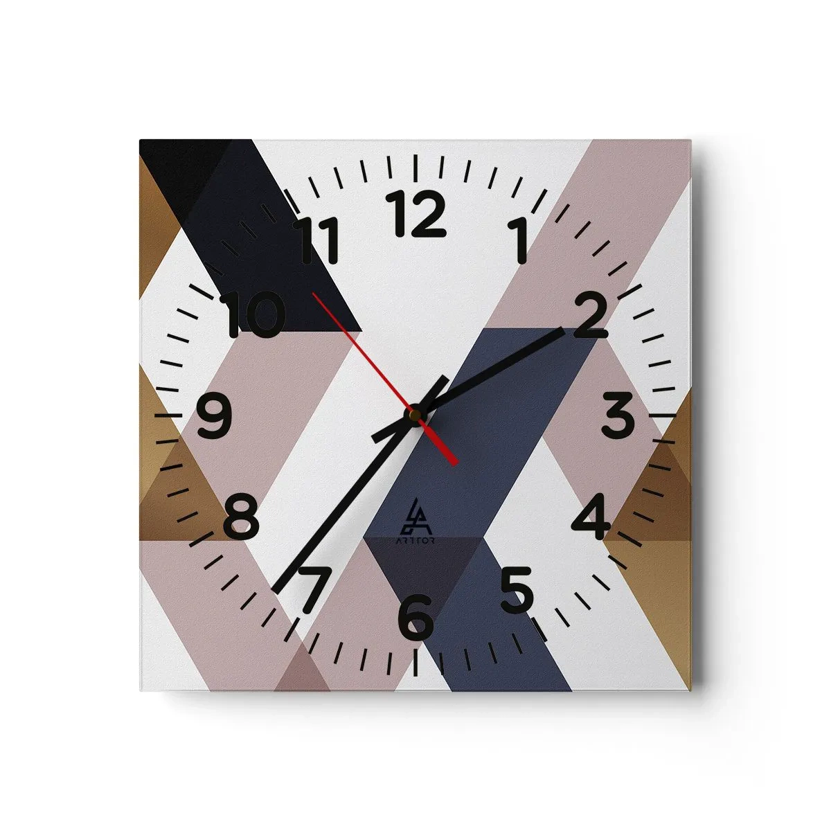 Horloge murale - Pendule murale - Plats et angles - 40x40 cm