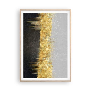 Affiche dans un chêne clair - Poster - Vers l'intérieur et vers le haut - 70x100 cm