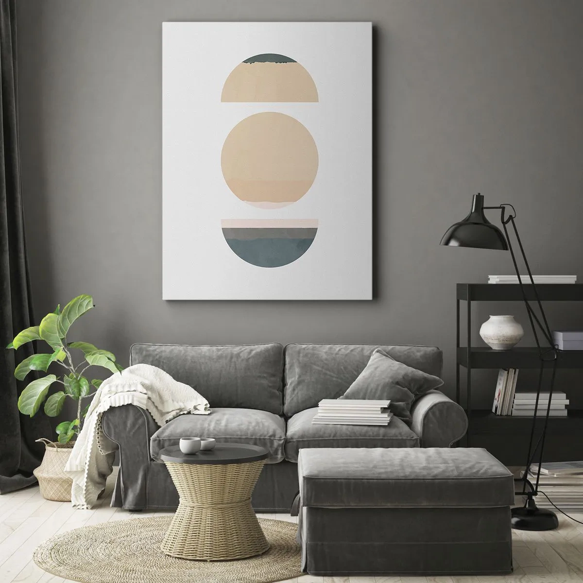 Impression sur toile - Image sur toile - Cercles après cercles - 55x100 cm