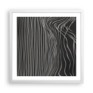 Affiche dans un cadre blanc - Poster - Rythme et accent - 50x50 cm