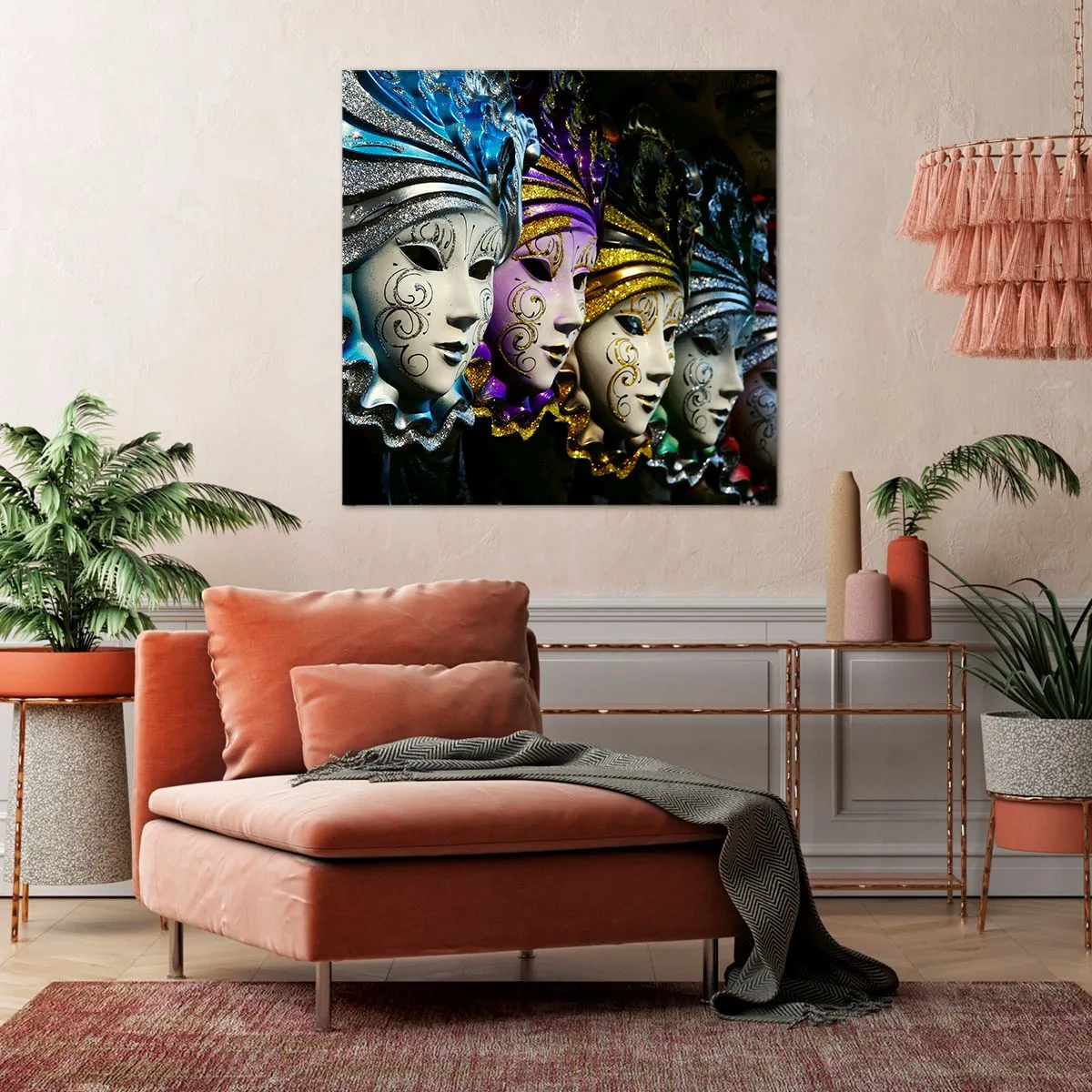 Impression sur toile - Image sur toile - Mystère en or et argent - 60x60 cm