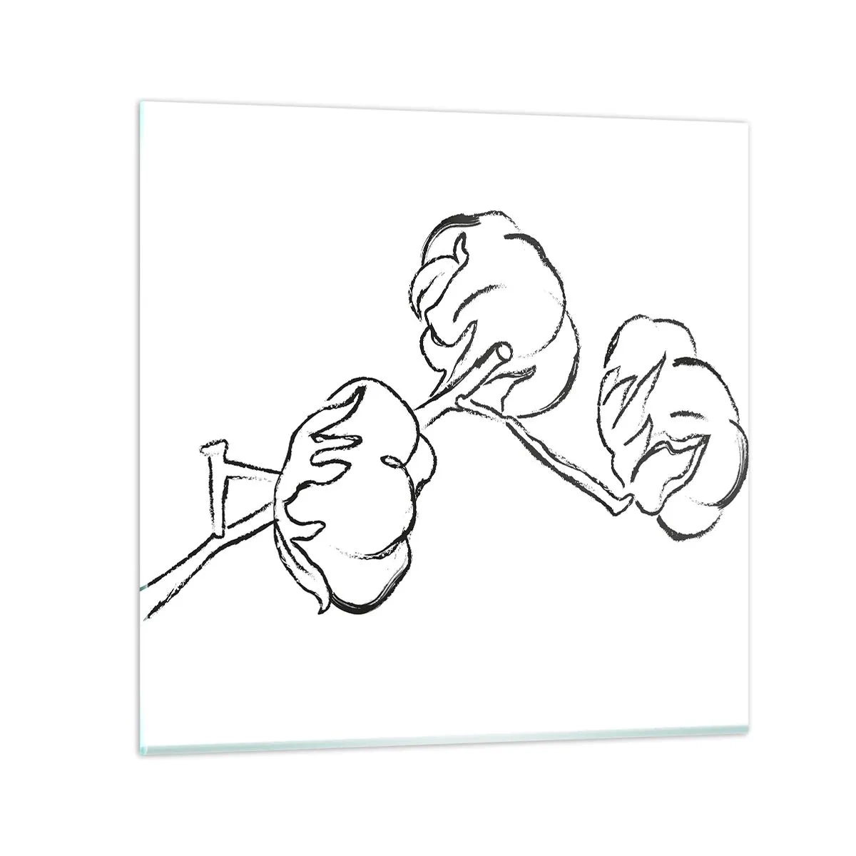 Impression sur verre - Image sur verre - Duvet de coton - 40x40 cm