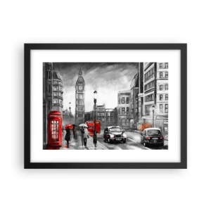 Affiche dans un cadre noir - Poster - Pas du tout une ville grise - 40x30 cm