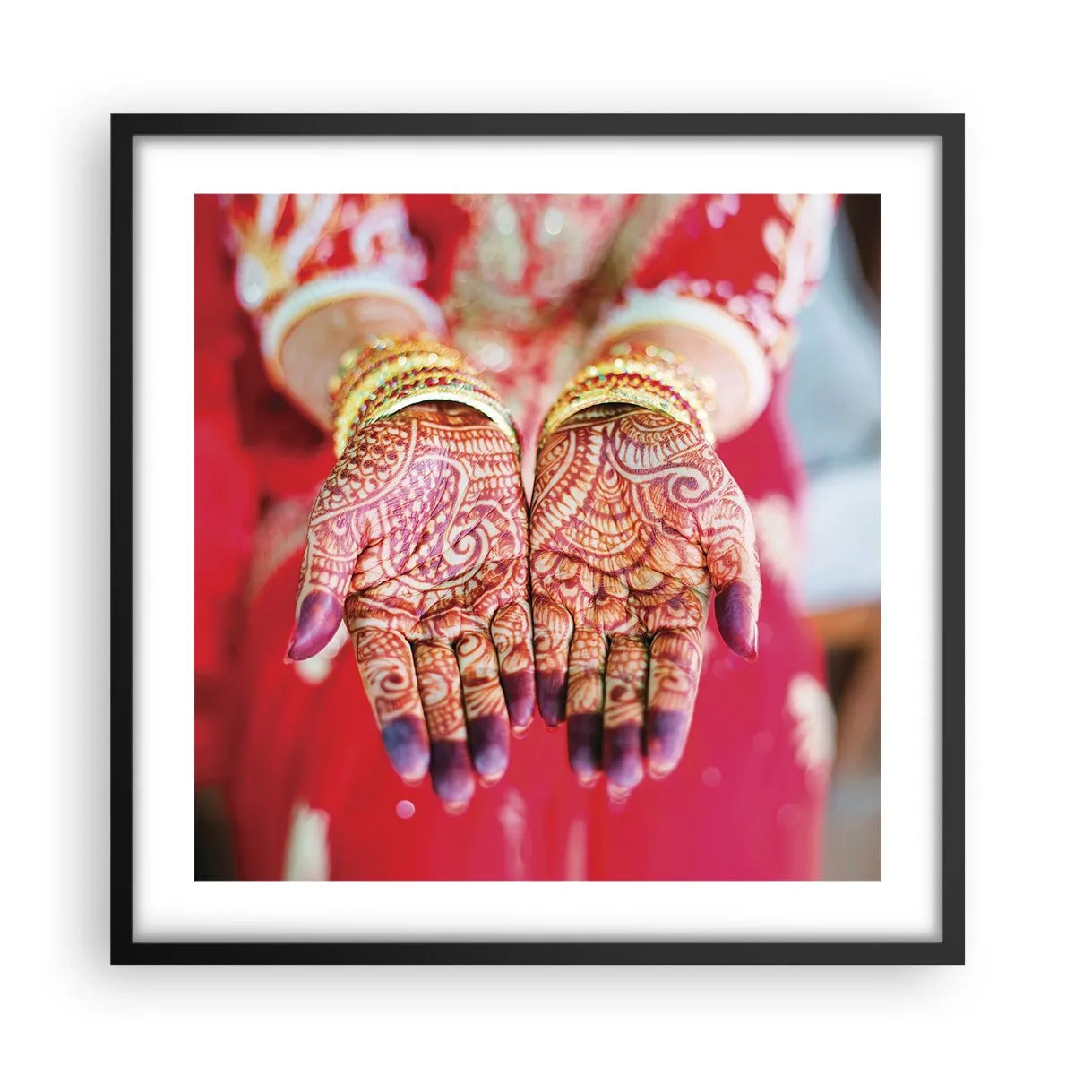 Affiche dans un cadre noir - Poster - Prêt à saisir votre chance - 50x50 cm