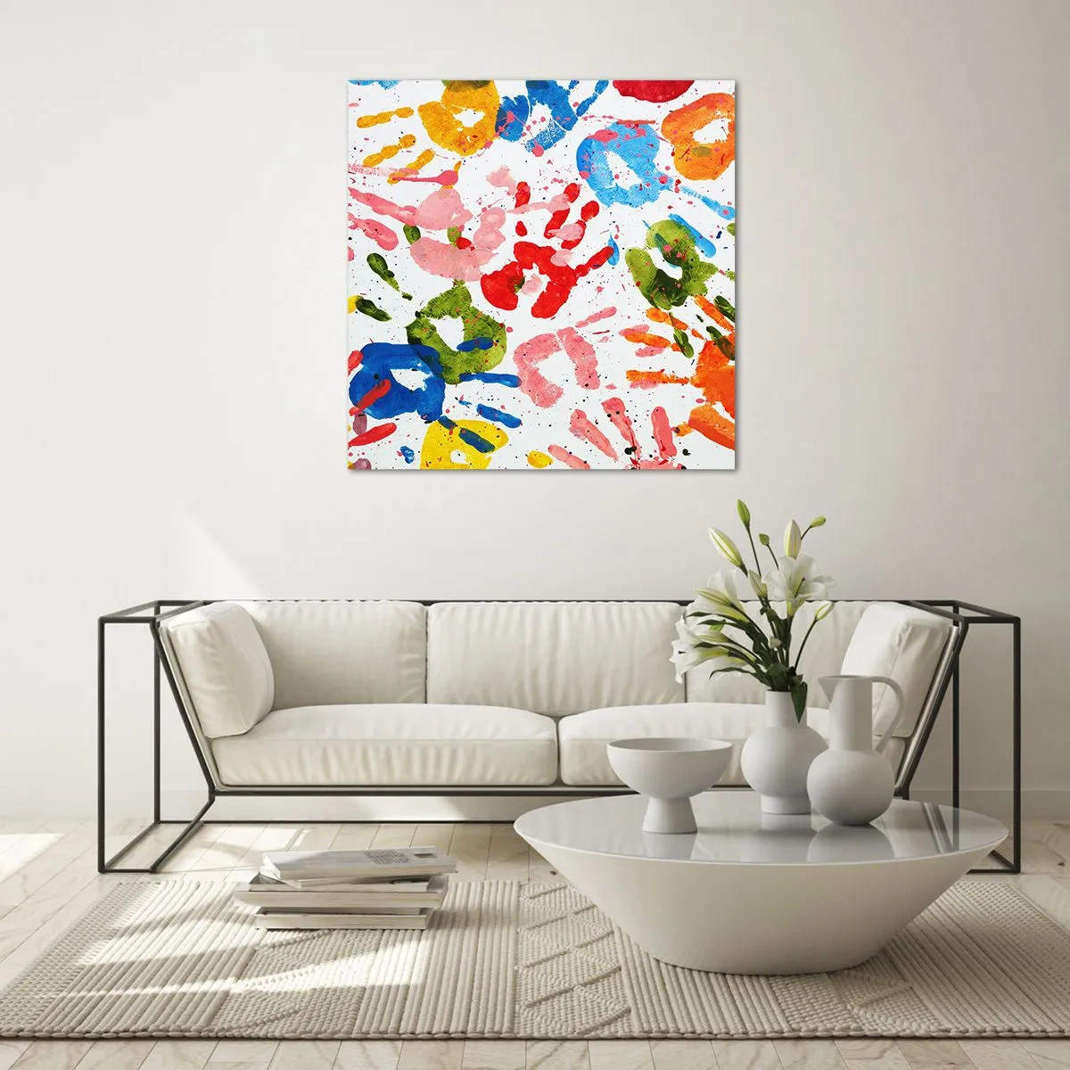 Impression sur verre - Image sur verre - Suivez les traces - 40x40 cm