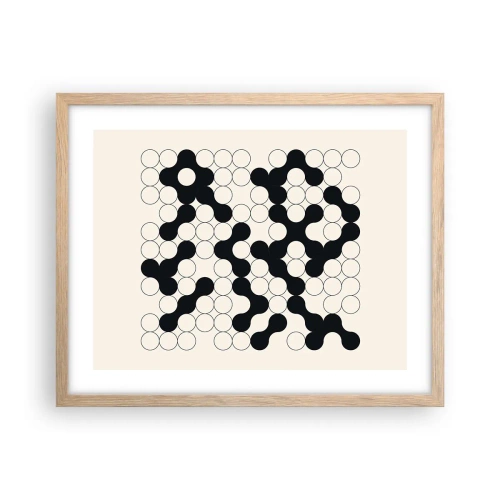Affiche dans un chêne clair - Poster - Jeu chinois – variation - 50x40 cm