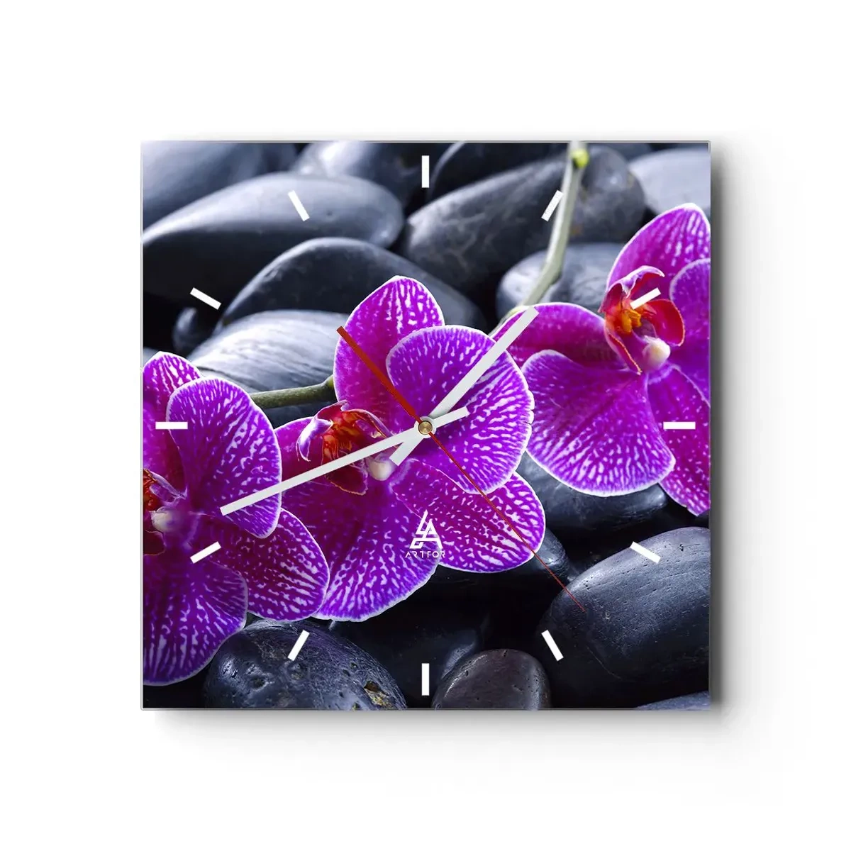 Horloge murale - Pendule murale - Les pierres brillaient de joie - 40x40 cm