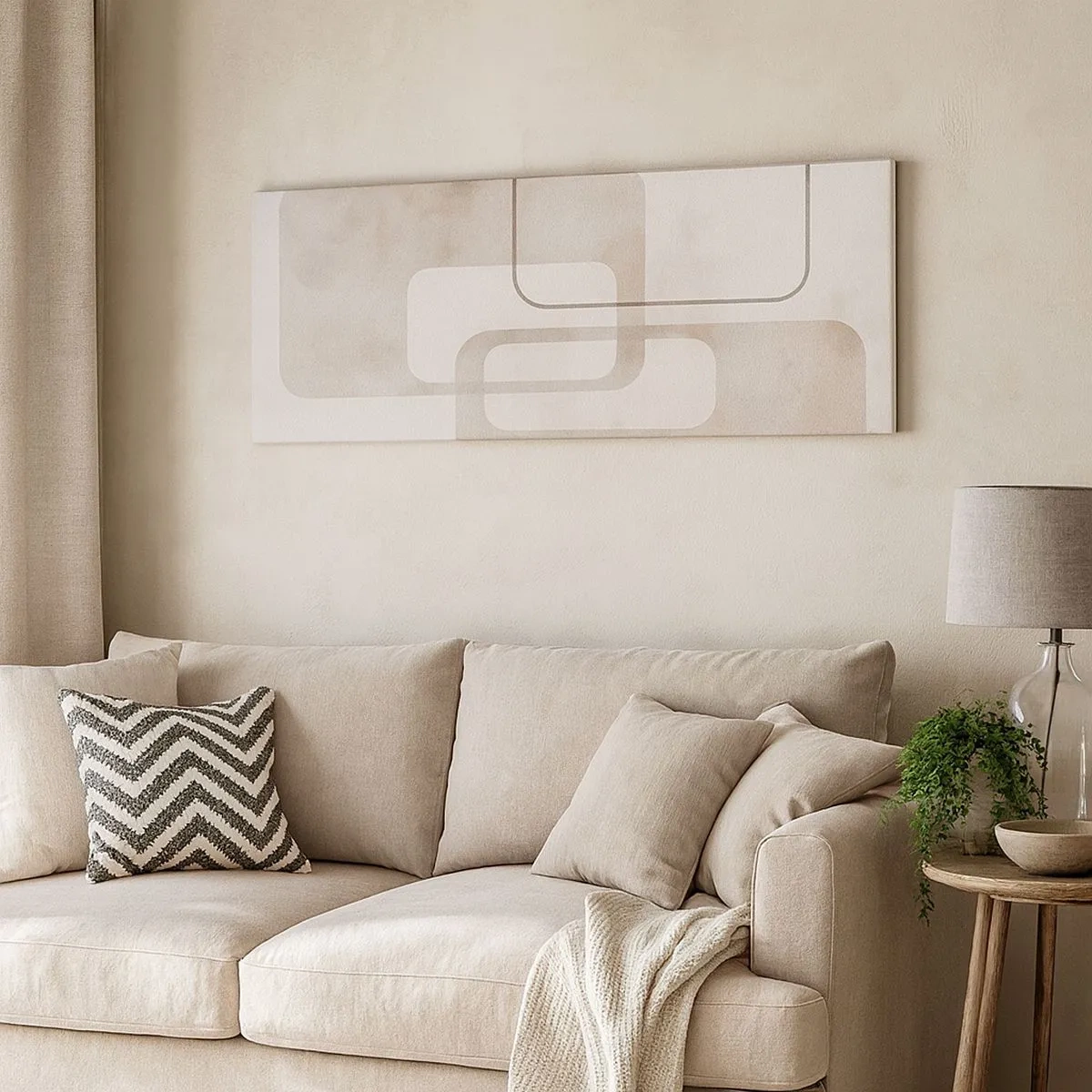 Impression sur toile - Image sur toile - Fugue géométrique - 100x40 cm