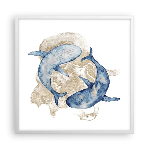 Affiche dans un cadre blanc - Poster - Amis ou amoureux? - 60x60 cm