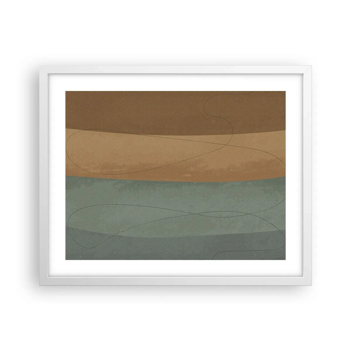 Affiche dans un cadre blanc - Poster - Composition horizontale - 50x40 cm