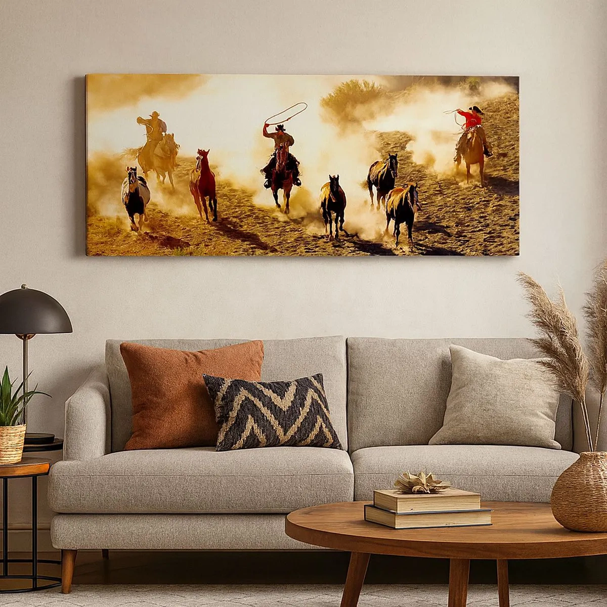 Impression sur toile - Image sur toile - L'ouest vraiment sauvage - 100x40 cm