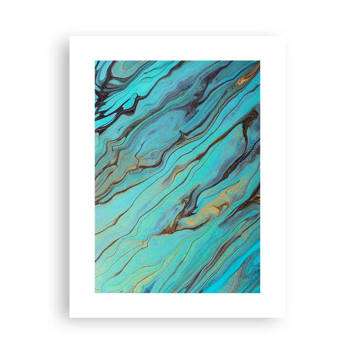 Affiche - Poster - Marée turquoise - 30x40 cm