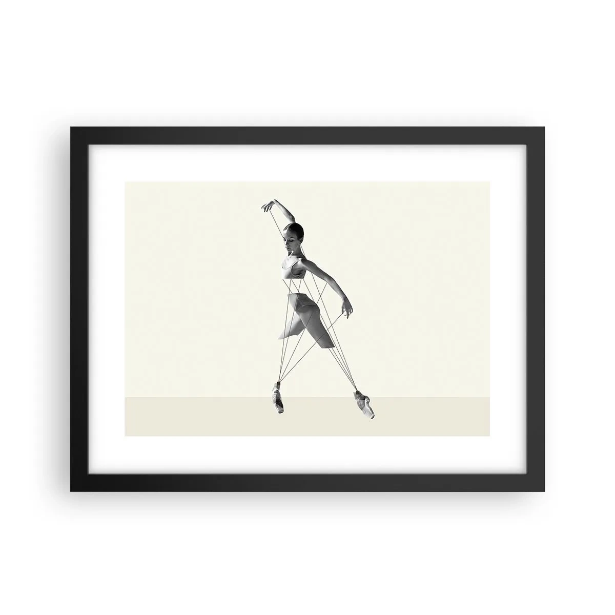 Affiche dans un cadre noir - Poster - Dans le théatre de la vie - 40x30 cm