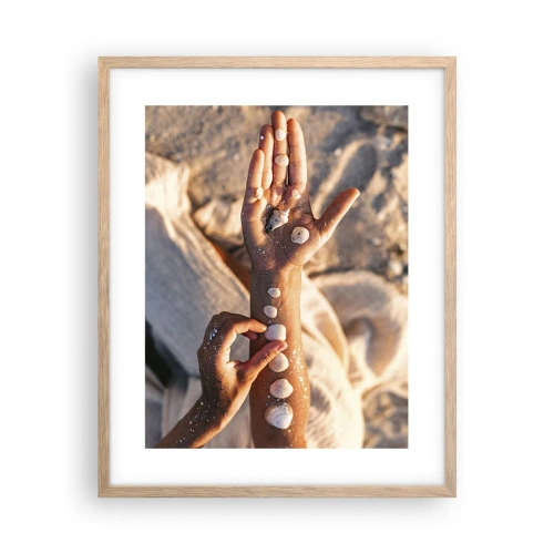 Affiche dans un chêne clair - Poster - La beauté à portée de main - 40x50 cm