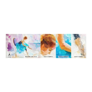 Échantillon De Papier Peint Standard Eco - Grâce ineffable, charme subtil - Ballerine, Danse, Ballet - 100x30 cm