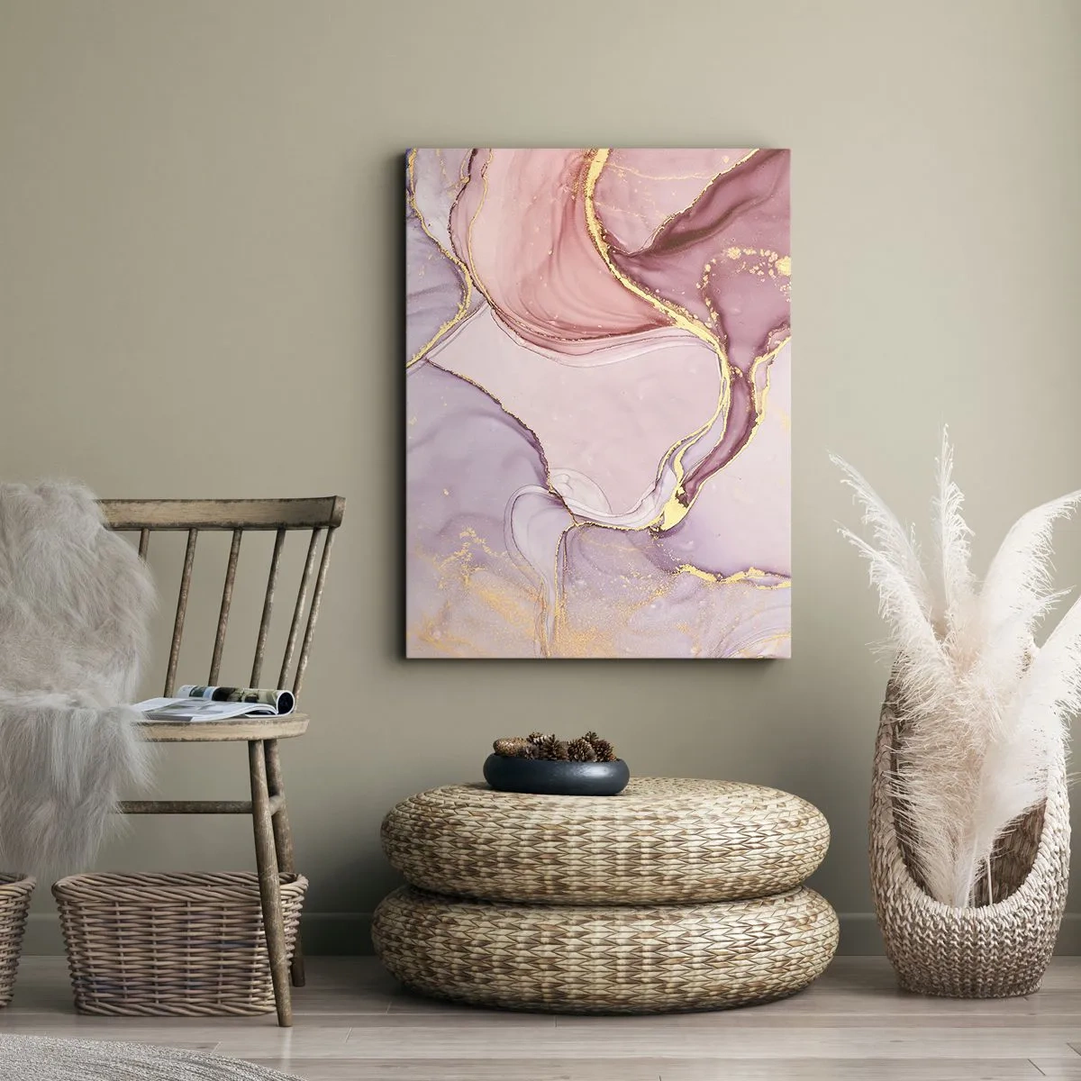 Impression sur toile - Image sur toile - Caresse de couleurs - 65x120 cm