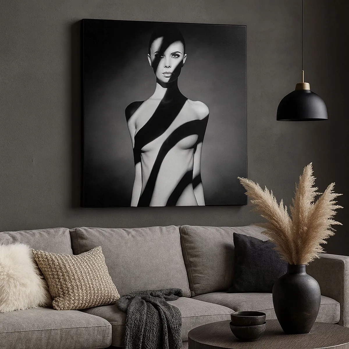 Impression sur toile - Image sur toile - Dans la brillance et l'ombre - 30x30 cm