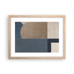 Affiche dans un chêne clair - Poster - Composition simple et en rondeur - 40x30 cm